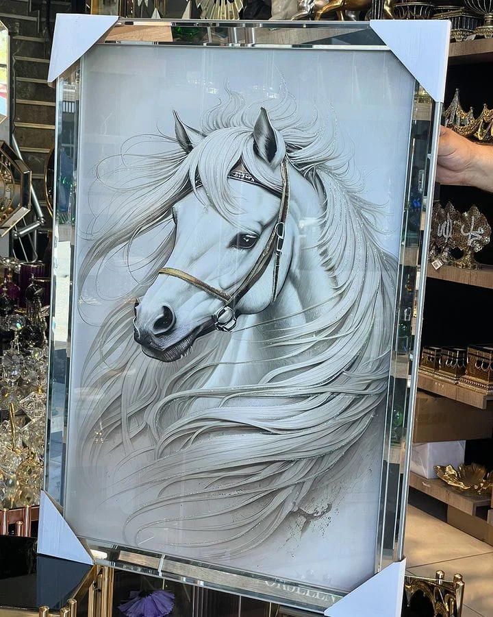 White horse art board - Image 2