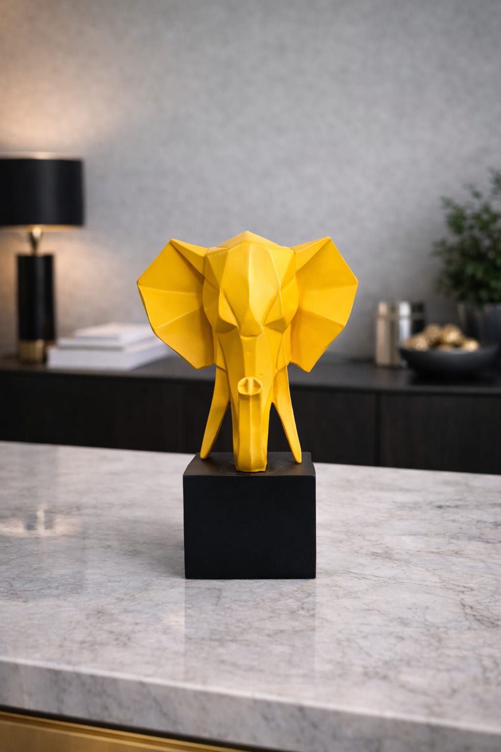 Orange elephant with base black