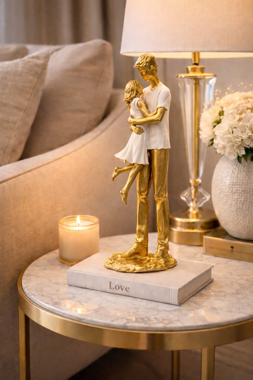 Father holding his daughter