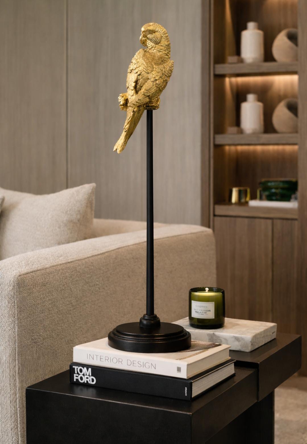 Bird gold with base black