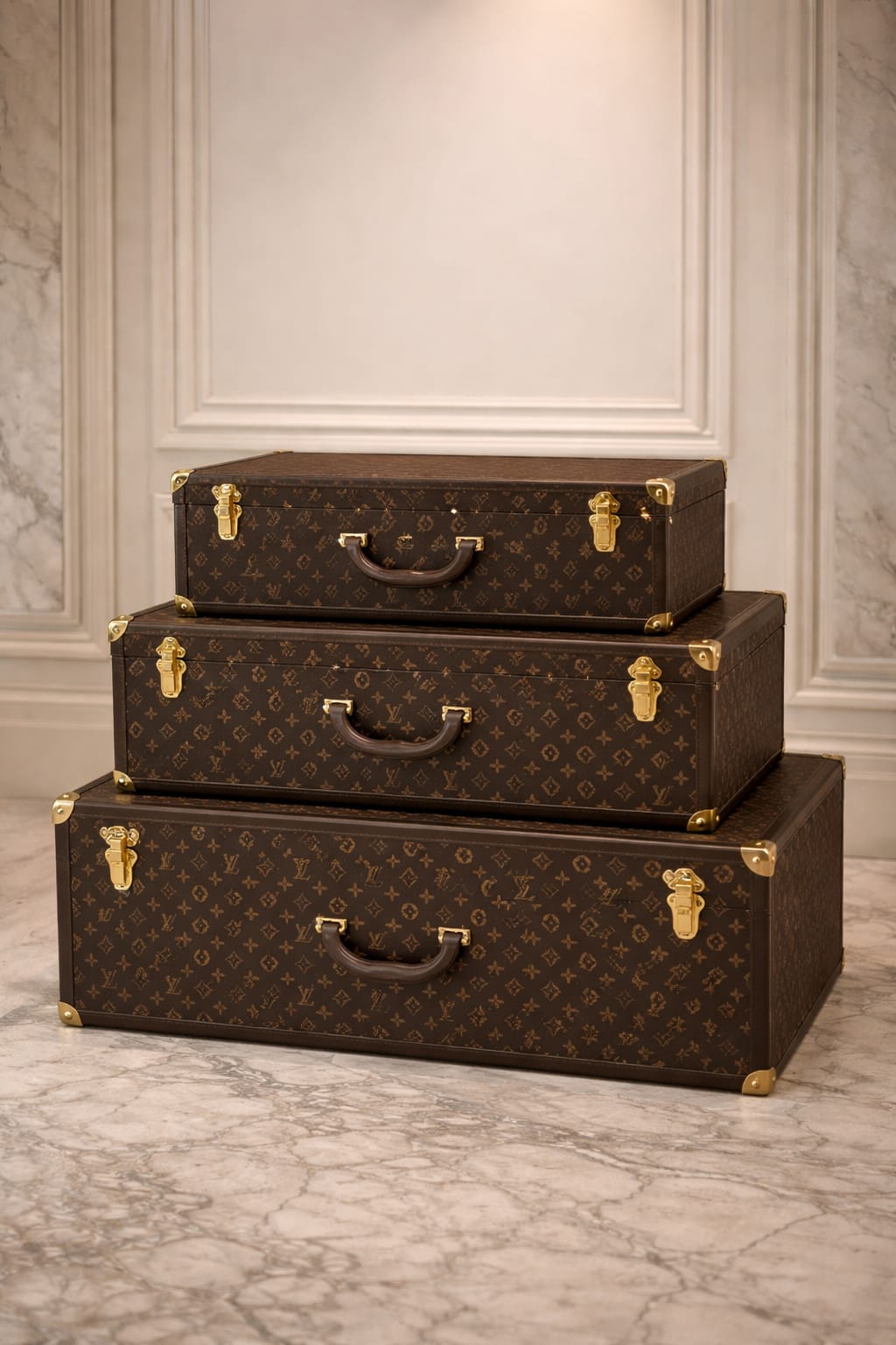 Set of 3 boxes brown