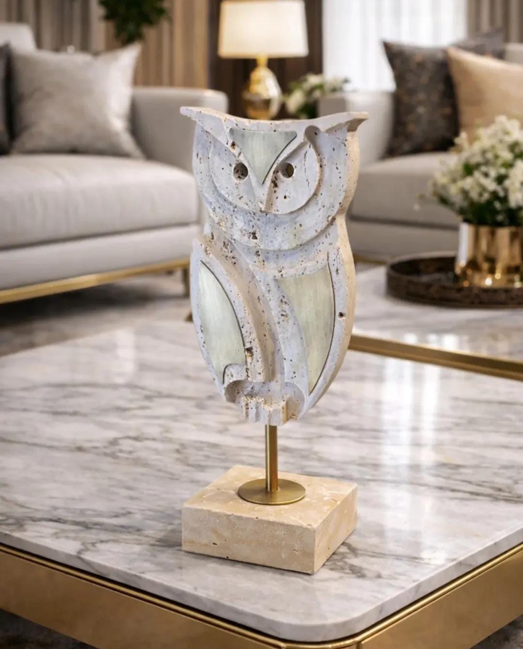Decorative owl statue