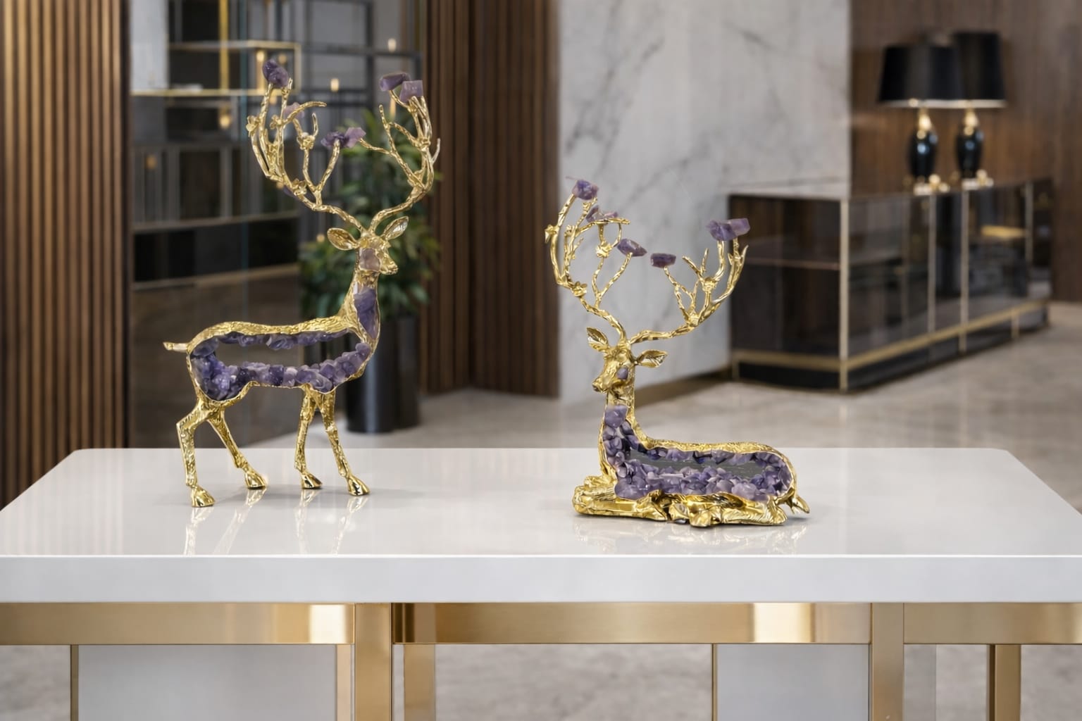 Set of 2 Raindeer sit and stand