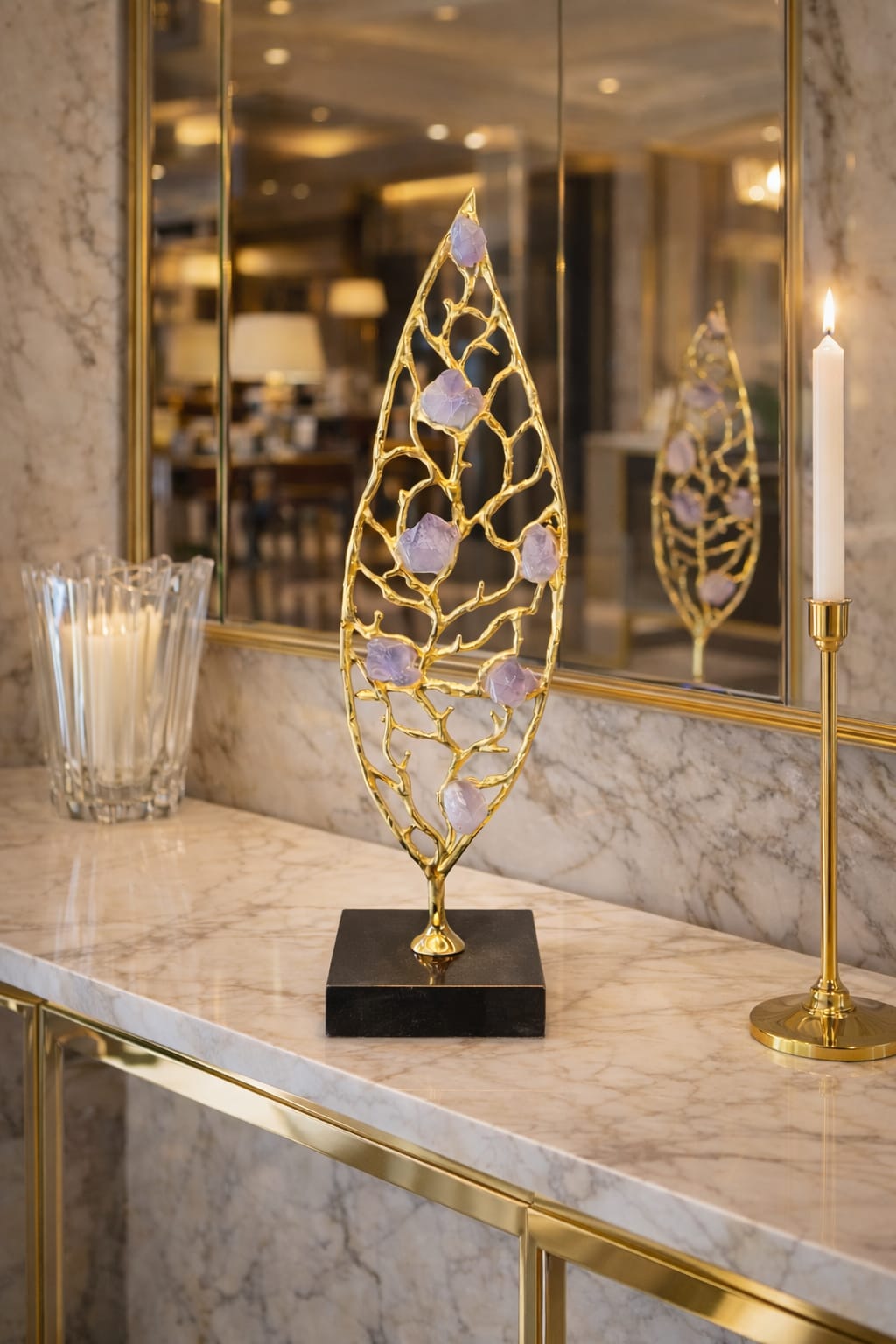 Golden leaf decoration