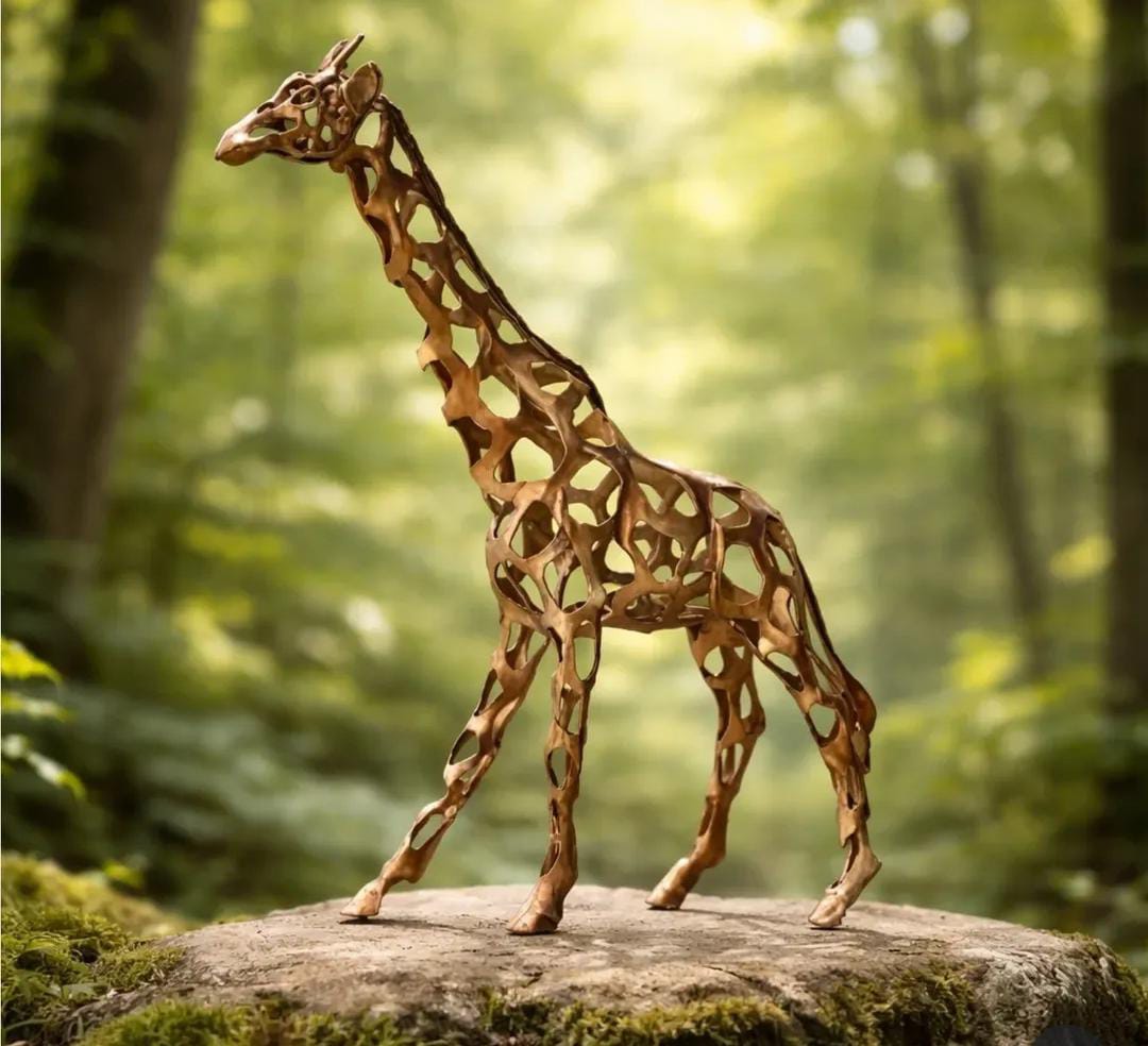 Metal Giraffe Sculpture