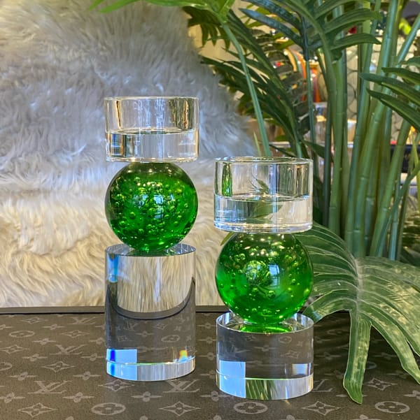 Crystal candle holder with a ball - Image 2