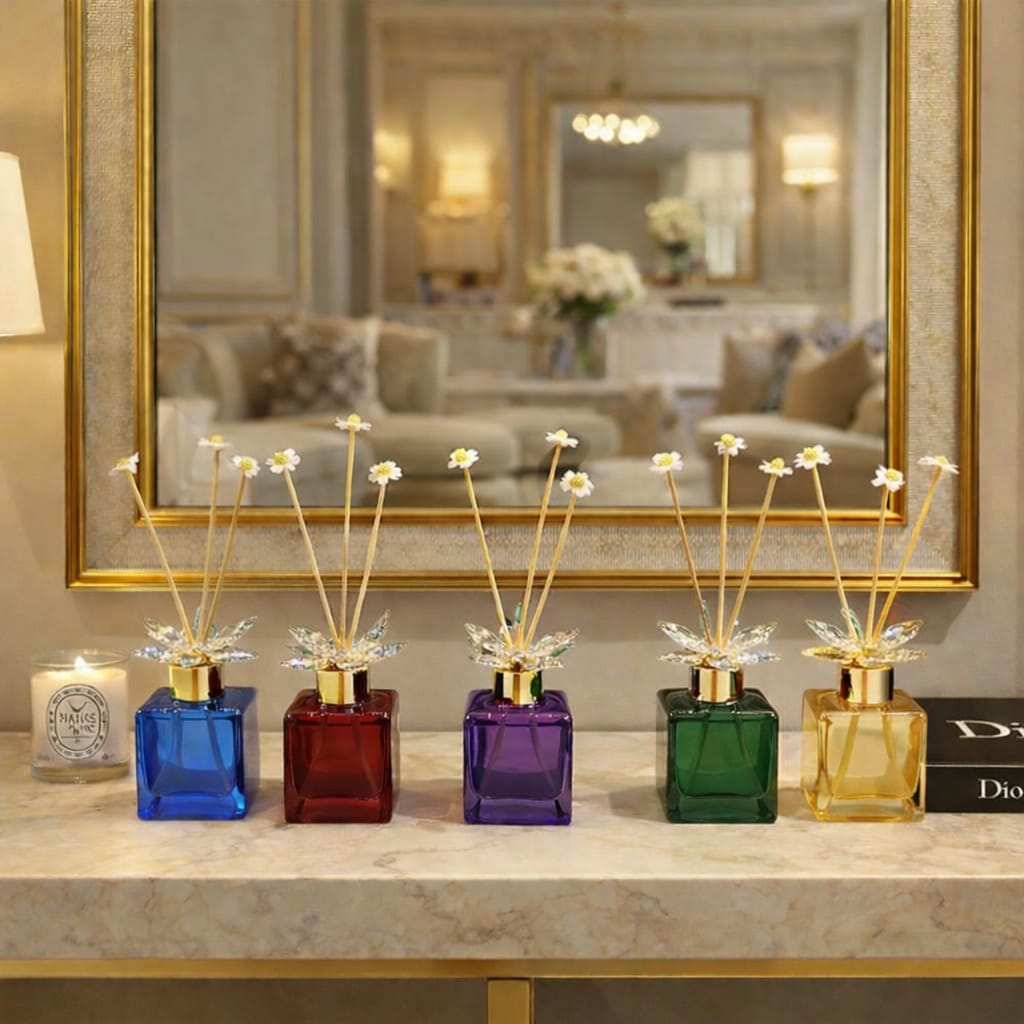 Decorative glass reed diffuser