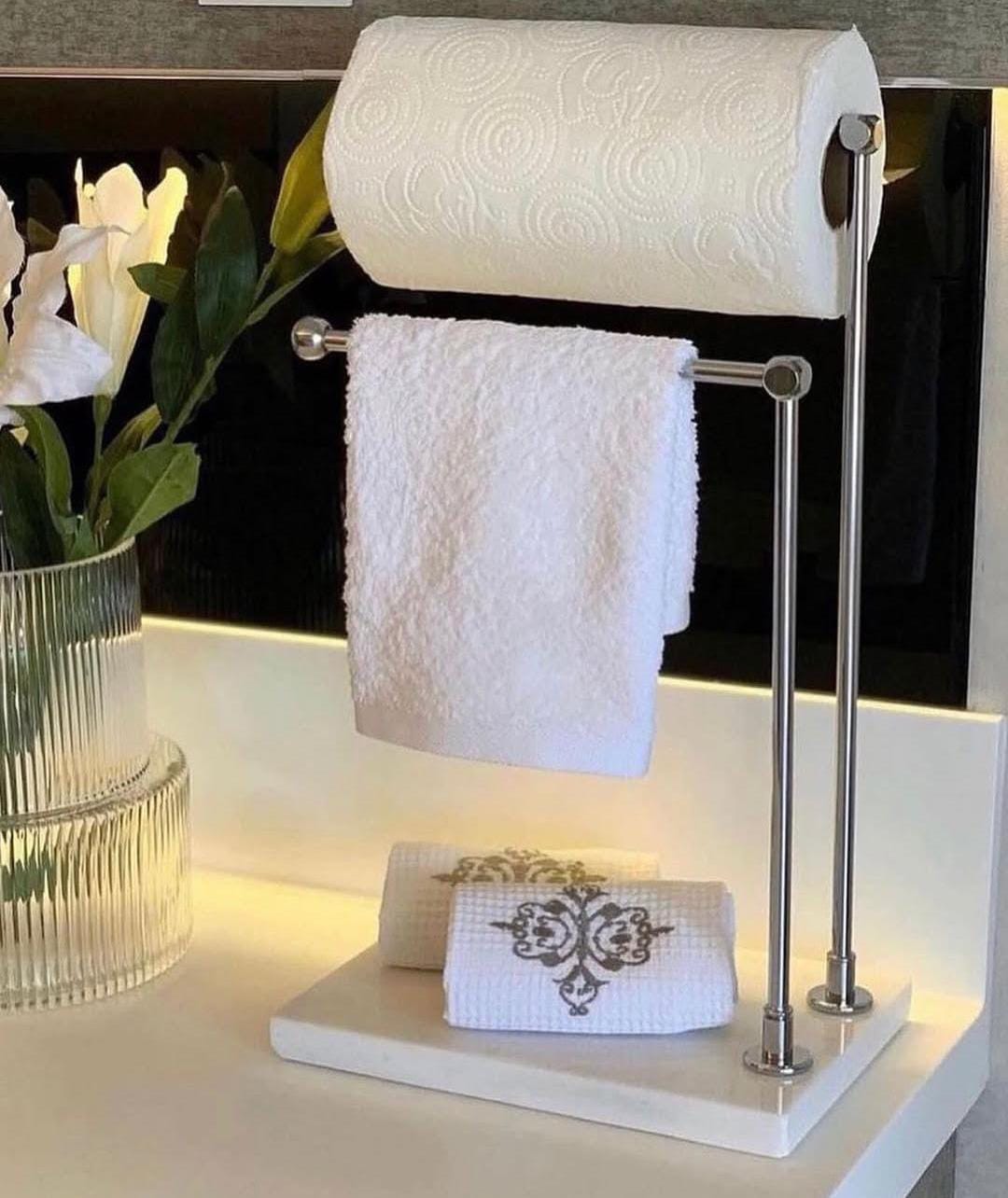 Towel stand with base marble - Image 5