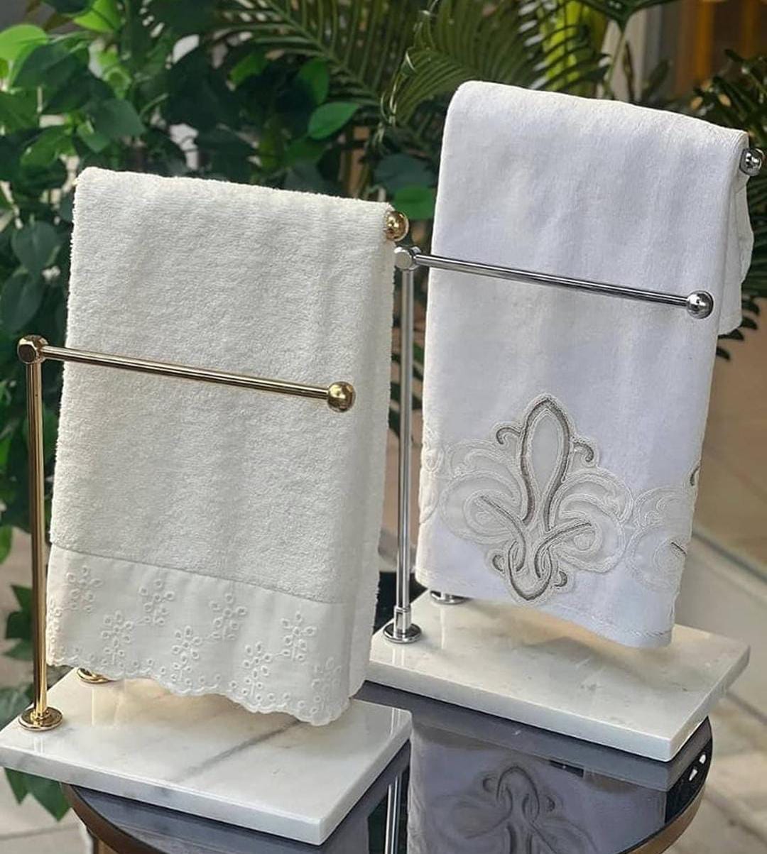 Towel stand with base marble - Image 6