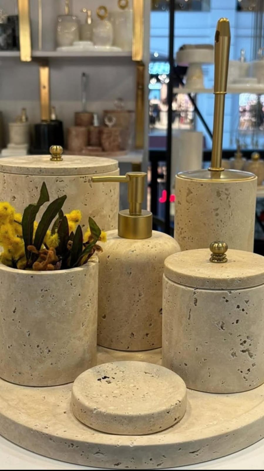 Travertine bathroom set - Image 2